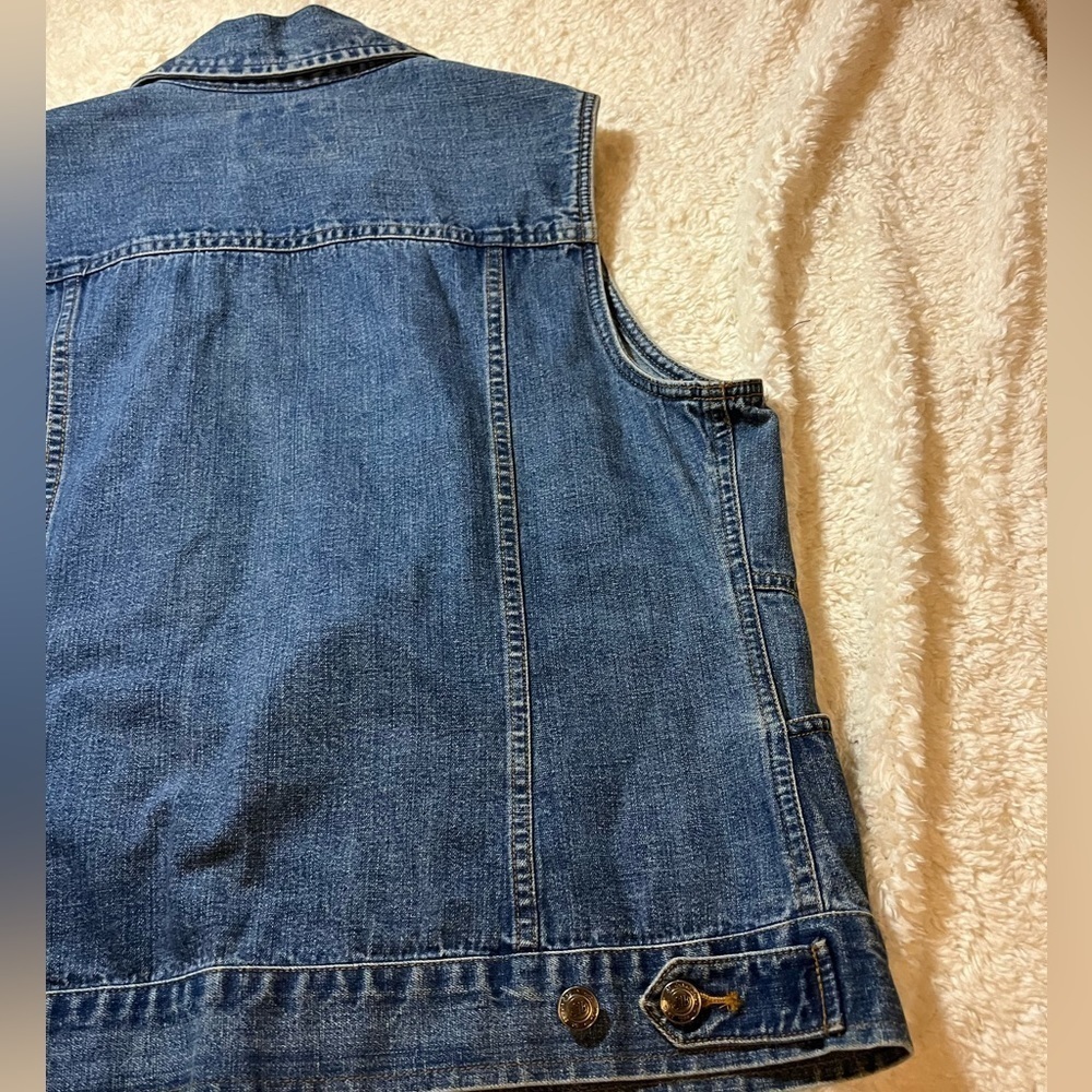 Vintage St. John’s Bay Indigo Buttton Jean Vest - Picture 6 of 6